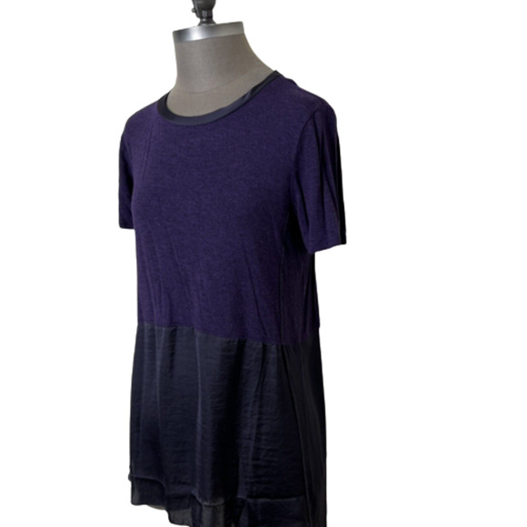 H by Bordeaux Purple Anthropologie Multi Texture Blouse Medium - Picture 1 of 7